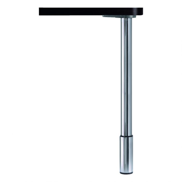 Ooit metalen Sandalen Universeel | Luxe verstelbare tafelpoot met telescopische voetafdekking | H  800-915 mm Rvs-look | Dekker Zevenhuizen